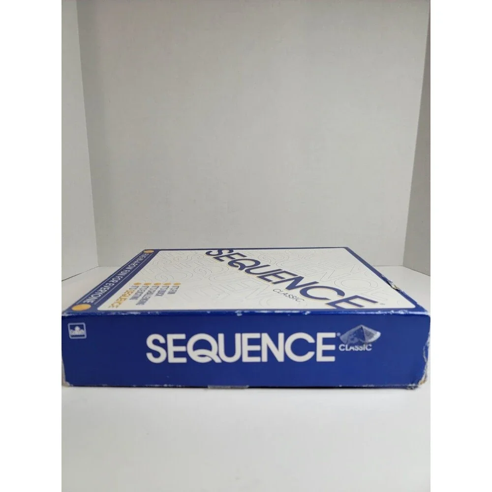 Sequence Classic Board Game Goliath Complete Board Cards & Chips Missing 1 Green